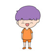 © ijeab - Boy posing for a photo color illustration.
