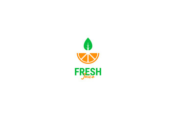 fresh juice logo design vector template illustration