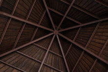 ROOF MADE OF WOOD WITH BEAUTIFUL PATTERNS