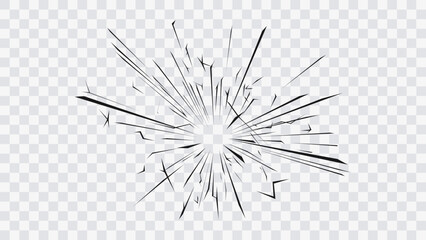 Wall Mural - abstract comic book flash explosion radial lines on transparent background. vector illustration supe