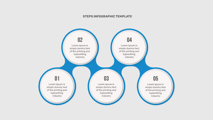 Five Options Circle Infographic Template Design