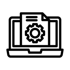 Canvas Print - content management line icon illustration vector graphic