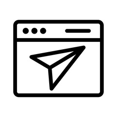 landing page line icon illustration vector graphic