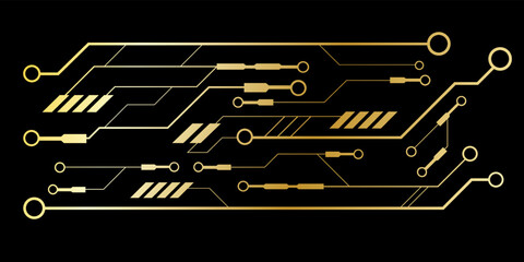 Dark background wiring diagram. Abstract electrical circuit. Vector