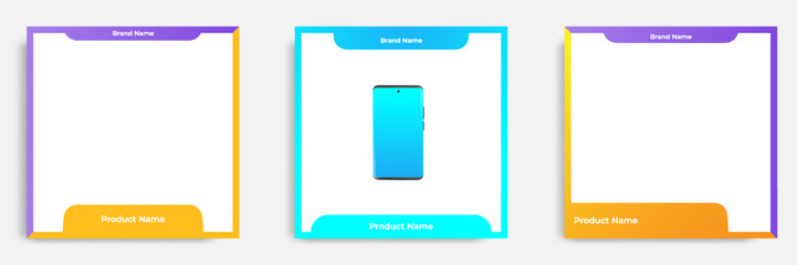 Wall Mural - Geometric square social media banner layout, product background backdrop display for e commerce sale ads app template