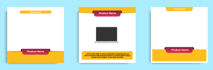 Wall Mural - Geometric square social media banner layout, product background backdrop display for e commerce sale ads app template