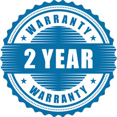 Wall Mural - 2 year warranty badge isolated on white background. warranty label