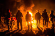 Orange revolution on the Maidan in Kyiv, Ukraine. Street riots and protests. January 2014