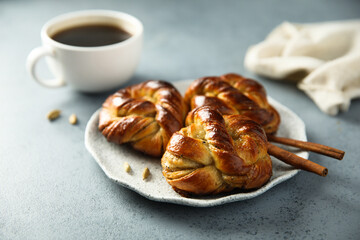 Wall Mural - Traditional homemade Swedish cardamom buns