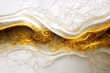 White and gold marble texture. Luxury abstract fluid art paint background. Beautiful modern 3d wallpaper	