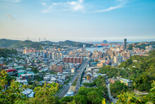 Cityscape Of Keelung City And Harbor In Taiwan