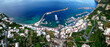 Aerial shot of Capri Island, Italy