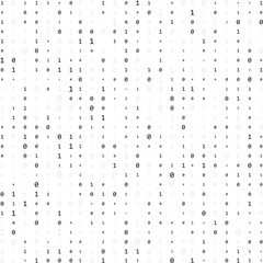 Wall Mural - numbers on the screen. stream of binary code. computer matrix. graphic data, algorithm.