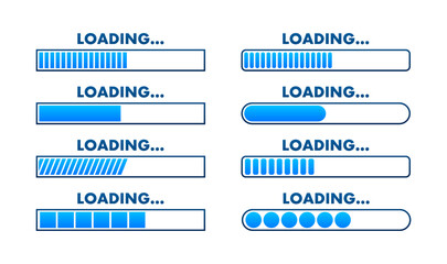 Wall Mural - loading bar progress icon. system software update. vector stock illustration