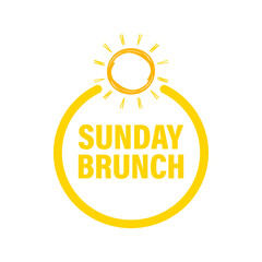 Poster - Sunday brunch sign, label. Vector stock illustration