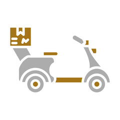 Sticker - Delivery Scooter Icon Style