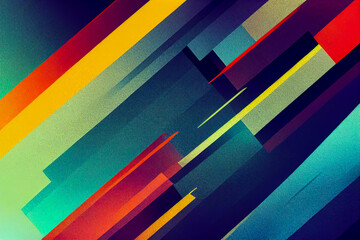 Wall Mural - abstract colorful background with stripes, Generative AI Illustration
