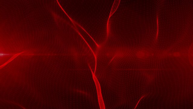 Wall Mural -  - red electricity particle form, futuristic neon graphic Background, science energy 3d abstract art element illustration, technology artificial intelligence, shape theme wallpaper animation