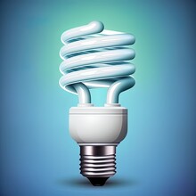 Compact Fluorescent Lamp Iconhigh Quality Illustration