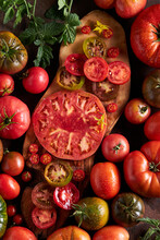 Fresh Red Ripe Sliced Tomatoes