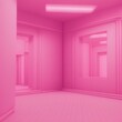 Pink room 3d Blurred abstract background