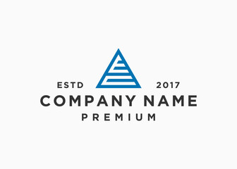 letter ec triangle logo design vector illustration template