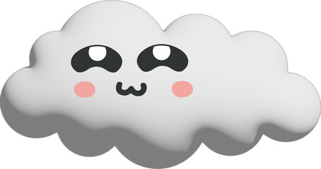 3d cute cloud 