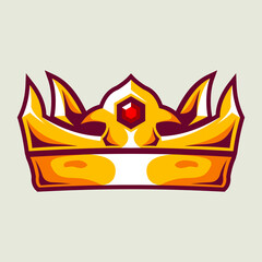 Gold crown vector illustration 2 designs