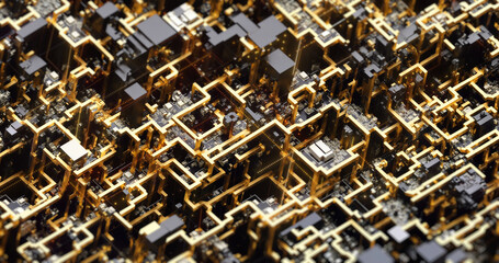Wall Mural - computer technologies, artificial intelligence (ai), machine learning concepts. abstract technology 
