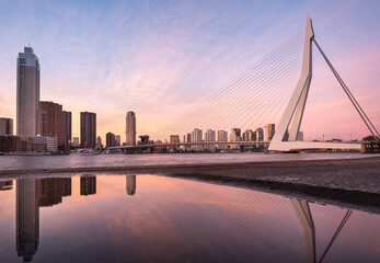 Erasmus Bridge over the Maas in the Netherlands