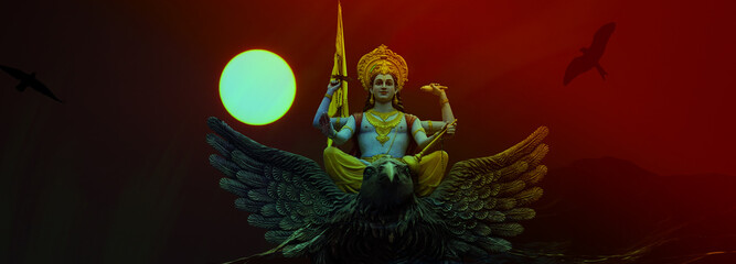 Wall Mural - hindu god Vishnu wallpaper big statue of god vishnu image hd.