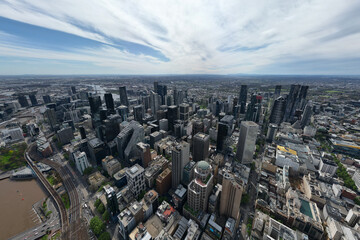 aerial view of Melbourne CBD city skyline