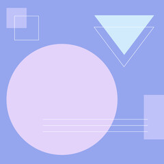 Wall Mural - Geometric shapes on the background. Graphic Templates For Ads in Pastel Colours 