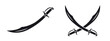 Scimitar sword saber vector icon
