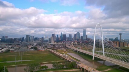 Wall Mural - Skyline of Dallas Texas from above - aerial view