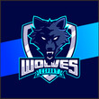 wolves head mascot esport logo design wolf character for sport and gaming logo