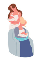 Wall Mural - mothers and breastfeeding