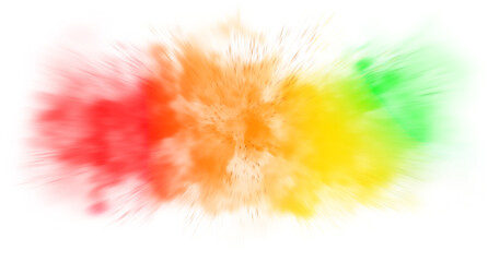 Canvas Print - powder and smoke explosion elements for holi festival