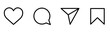 © ccindayaaWN - instagram icon. ig icon. like comment share flag. heart icon. ig button. outline icons. ig website. vactor collectinn. vector set.