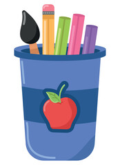 Sticker - school pencils icon