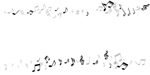 Wall Mural - Music notes cartoon vector illustration. Audio