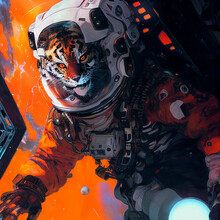 Tiger Astronaut