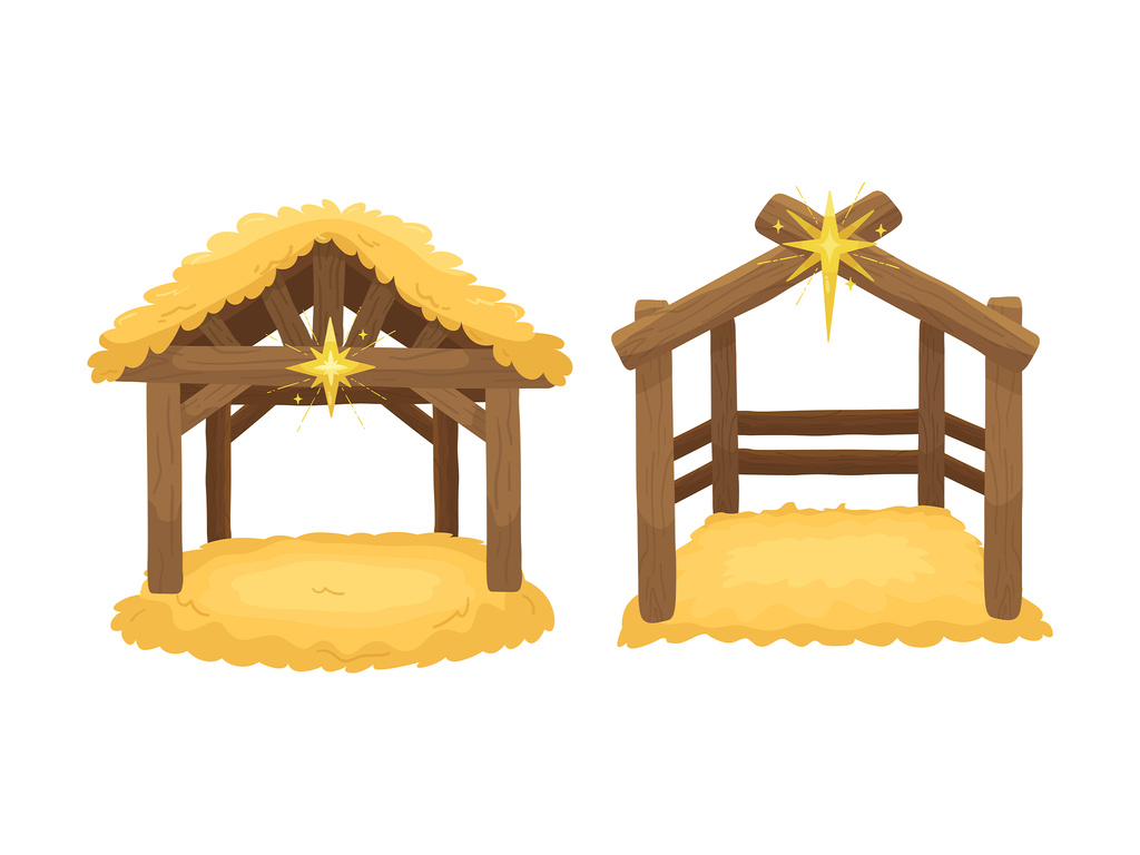 stable scene clipart