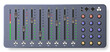 © WinWin - Audio mixer board. Multitrack mixing controller, sound level sliders panel with controllers and knobs vector illustration