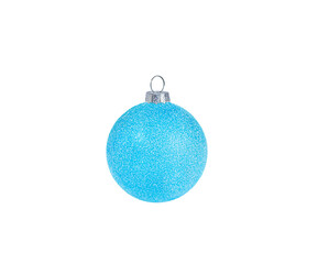 Wall Mural - isolated blue christmas ornament closeup