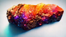 Colorful Meteorite, Fantasy Object, Digital Artwork, Highly Detailed Texture