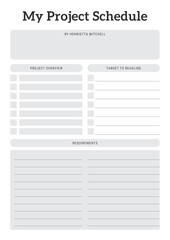  My Project Schedule