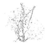 water splash isolated on white transparent
