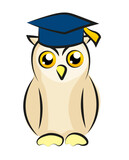 Fototapeta  - Szkolna sowa school owl ilustracja