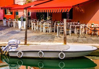 Poster - typical italian sidewalk cafe - restaurant